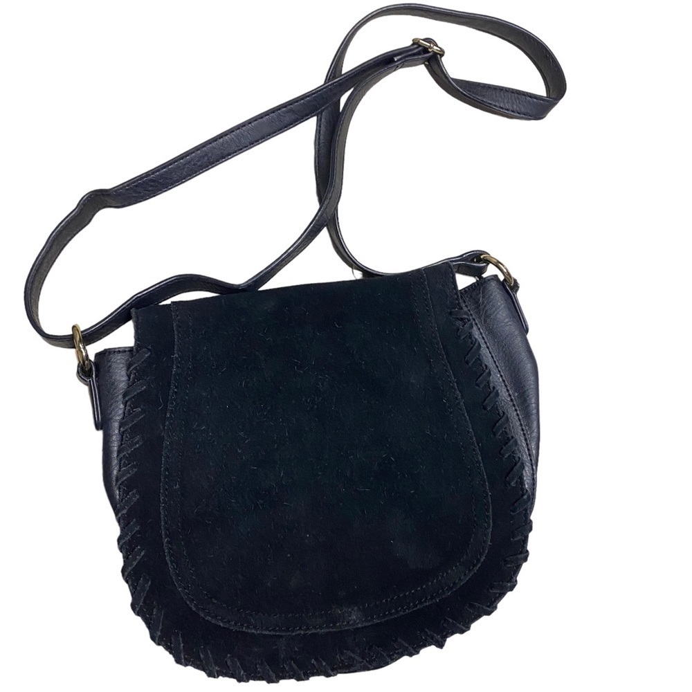 INC International Concepts Black Willow Saddle Bag Crossbody